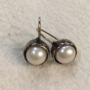 Silpada Sterling Silver Pearl Earrings